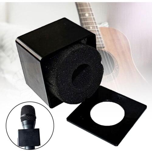 Plastic Interview Microphone Square Cube Crew Logo Flag Station Mic Accessories