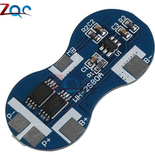 2S 4A Li-ion 18650 Lithium Battery Charger Protection Board 7.4V Overcurrent Overcharge / Overdischarge Protection 4A 2 Series