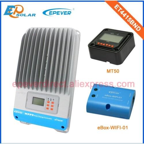 12V portable solar charger 24V/36V/48V Battery solar cells panels controller ET4415BND 45A MT50 Meter and eBOX-Wifi-01