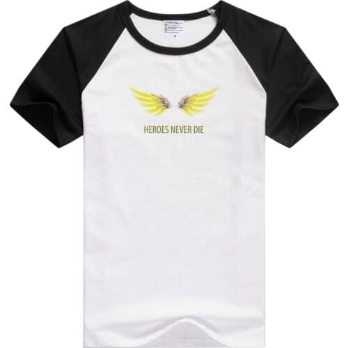 Mercy Heroes Never Die short sleeve casual Men Women T-shirt Comfortable Tshirt Cool Print Tops GA947