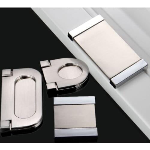 Hidden Furniture Handle Sliding puxadores para moveis Cabinet Knobs and Handles Recessed Cupboard Door Kitchen Pull Handle