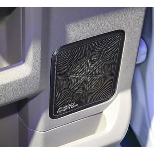 Steel Interior Door Tweeter Stereo Speaker Sound Cover For Ford F-150 F150 2017-2020 Protection Panel Car Accessories