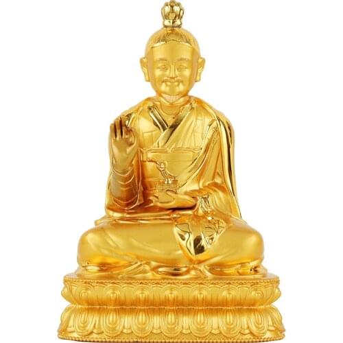 Tibetan Tantra Jimei Limba Protector Like Renzhen Jinmei Langpa Ancestor Bodhisattva Small Buddha Statue Decoration 3 Inches