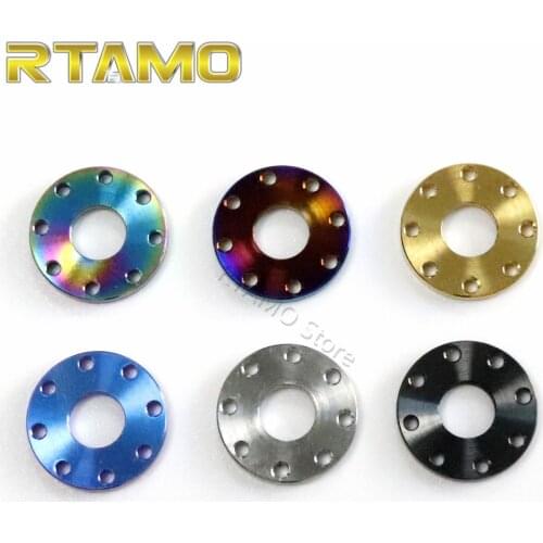 Titanium Flat Washer M6(OD=16/20/22) Ti Motorcycle Decoration Screws 8 Holes Spacer Gasket Bolts