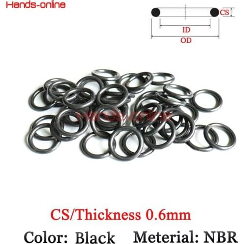 Thickness/CS 0.6mm NBR Sealing O Ring O-Ring Seal Gasket Oil Washer Gaskets black Oring rubber gaskets