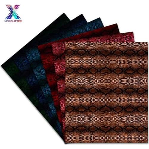 XFX HTV 1 Sheet 25x30.5cm Snake Skin HTV PU Heat Transfer Vinyl Heat Press Machine Print DIY Cricut Iron on Transfer Stickers