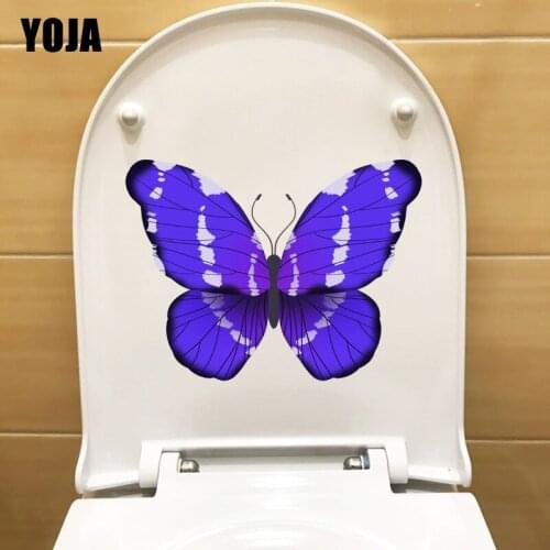 YOJA 24X18CM Creative Cartoon Butterfly Wall Sticker House Decoration Lovely Animal Toilet Decal T1-2146