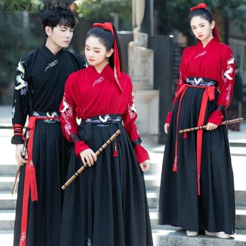 Traditional Chinese Costume Women Stage Outfits Hanfu Crane Embroidery Qing Dynasty Han Fu Female Ancient Chinese Costume TA1683