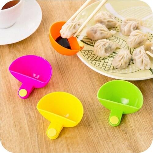 1pc Soy Clip Sauce Dish Multipurpose Small Seasoning Saucers Appetizer Plates for Vinegar Salad Soy Sauce Kitchen Tool Tableware