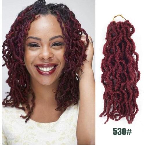 12Inch 18Strands Goddess Faux Locs Crochet Hair Synthetic Wave Hair Ombre Braiding Hair Extensions MOD DORA Hair