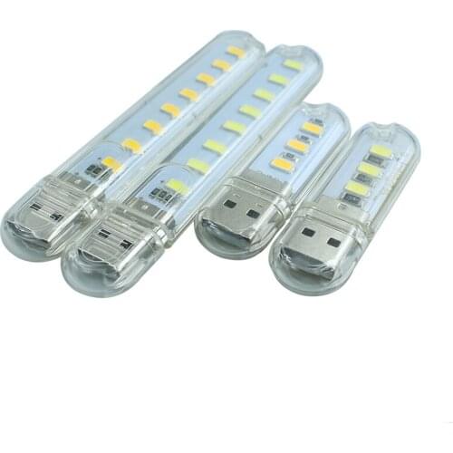 3leds 8leds Camping lamp Led USB Book lamp light 5730 For PC Laptops Notebook Mobile Power Charger Reading bulb Night light