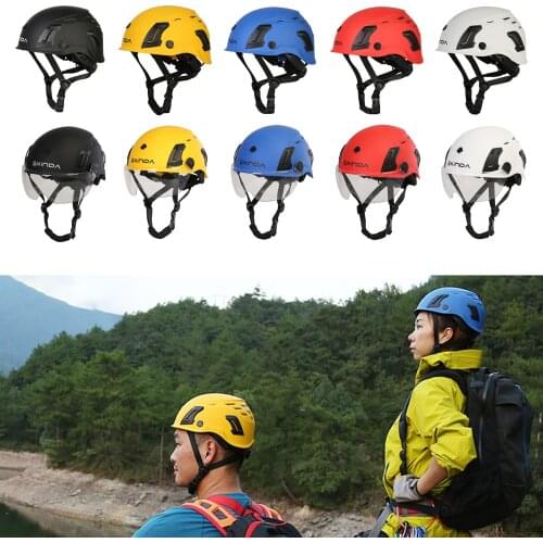 Safe Rock Climbing Downhill Caving Rappelling Helmet Protector with Visor for Kayak Canoe Boat Dinghy Camping