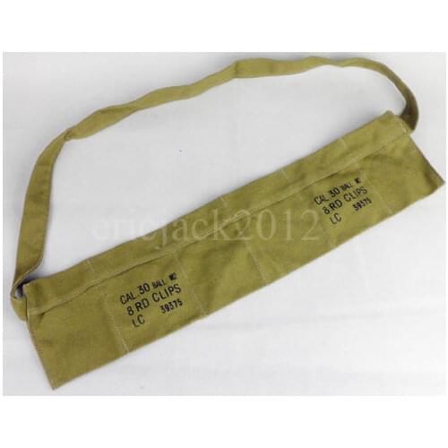 WWII US M1 BANDOLIER 6 POCKET CAL 30 AMMO BANDOLIER BELT