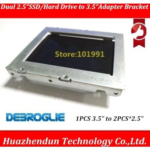 DEBROGLIE batch sale Dual 2.5"SSD/Hard Drive to 3.5" Drive Bay Adapter Mounting Bracket HDD Converter caddy Tray with Screws
