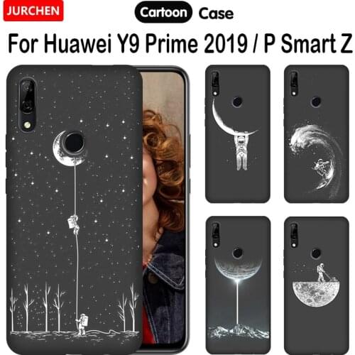 JURCHEN For Huawei P Smart Z 2019 Case Cartoon Soft Silicone Phone Cover For Huawei Y9 Prime 2019 Case STK-L21 STK-L22 STK-LX3