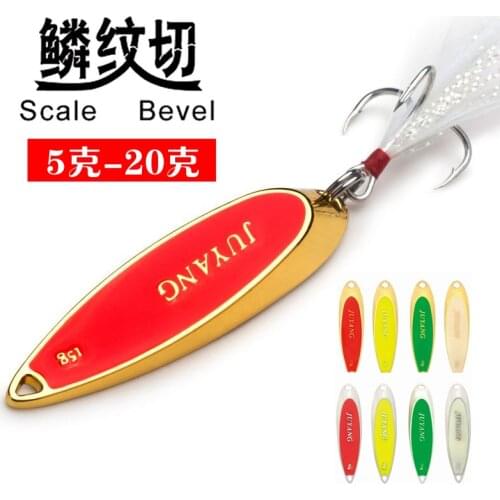 JUYANG Metal Lure Spoon Fishing Lures 5g 10g 15g 20g Hard Baits sinking Metal Material Fishing Tackle