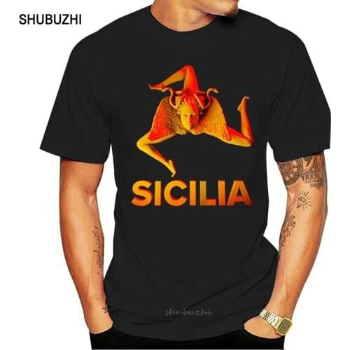 Funny Sicilia Trinacria - Symbol Of Sicily 3d Sculpture Tshirt Men Cotton Mens Tee Shirt Comic Gents