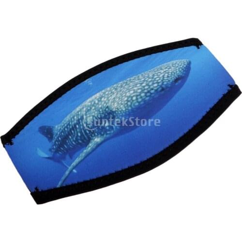 Neoprene Soft Diving Mask Strap Cover Water Sports Snorkeling Hair Strap Underwater Surfing Protector Diving Gear Whale Pattern