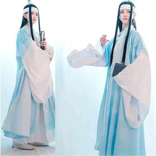 New Anime Lan Wangji Cosplay Grandmaster of Demonic Cultivation Cosplay Costume Lan Wangji Adult Ver. Costume Mo Dao Zu Shi Cos
