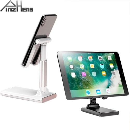 PINZHENG Portable Universal Tablet Stands For iPad Pro Folding Adjustable Phone Holder For iPhone Xiaomi Huawei Mobile Holder