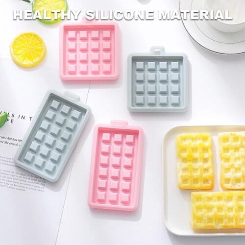 Silicone Warrf Cake Mold Heart Shaped Square Baby Compaction Rice Home Baking Tool Cake Mold Wedding Party Biscuit Making Model