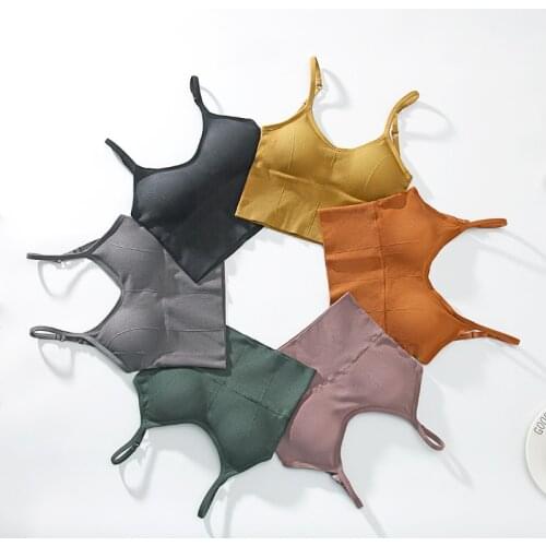 U-shaped Back Bra Tube Top Women Crop Top Daisy Pattern Sexy Lingerie Bra Sports Fashion Street Top