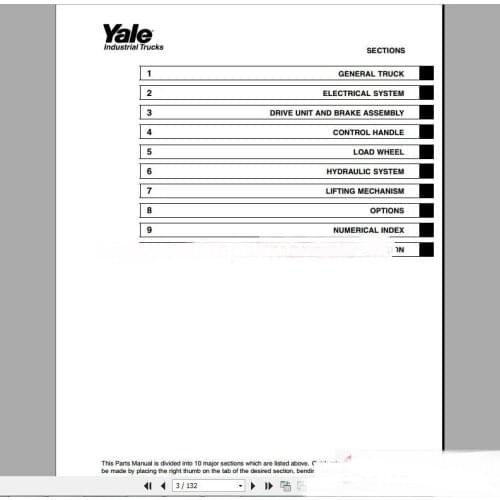 Yale Forklift full set PDF (Parts & Manuals)