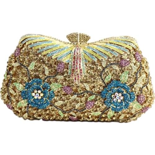 XIYUAN women Wedding Clutch Bags female Luxury Crystal diamond Party Evening bags Sparkly Handmade Bridal clutch Purse Bag gift