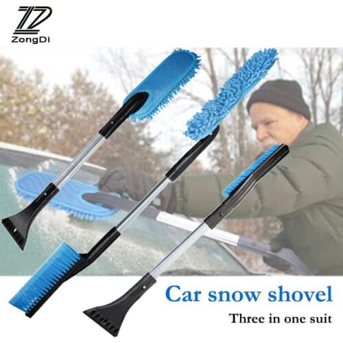 ZD 1Set Car multifunctional snow shovel Three in one Removable For Toyota corolla rav4 Chevrolet cruze Mercedes w203 accessories