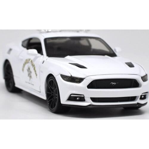 1:24 Ford 2015 Mustang GT police car alloy authorized car model crafts decoration toy tools Collecting gifts
