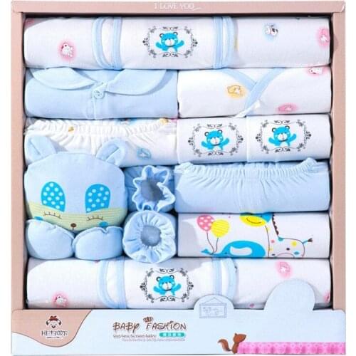 18 Piece/lot Newborn Baby Girl Clothes Set 100% Cotton Infant Baby Girl Set Soft Autumn Baby Boys Clothing Baby Gift Without Box