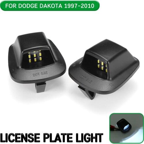 2pc LED License Number Plate Light Lamp For Dodge Dakota 97-10 for Mitsubishi Raider 2006 2007 2008 2009