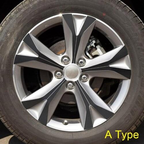 3D 4D Carbon Fiber Wheel Stickers DIY Pre-cut Protective Film For LEXUS NX200T NX300h 2017 18" Wheel Rims Wrap Decal Vinyl