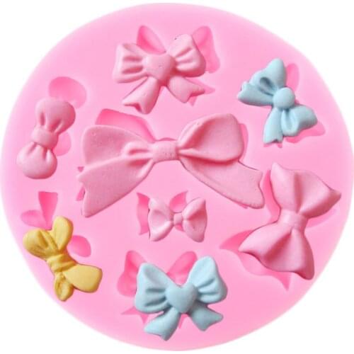 3D Bow Silicone Molds Wedding Fondant Cake Decorating Tools DIY Cupcake Baking Candy Chocolate Moulds Resin Polymer Clay Mould