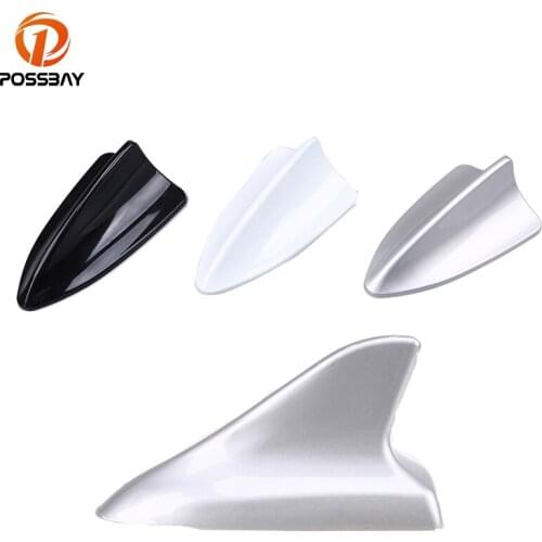 POSSBAY Car Shark Fin Antenna Auto Roof Aerials Decoration Stickers for BMW/Honda/Toyota/Hyundai/Kia/Nissan Shark Antennas