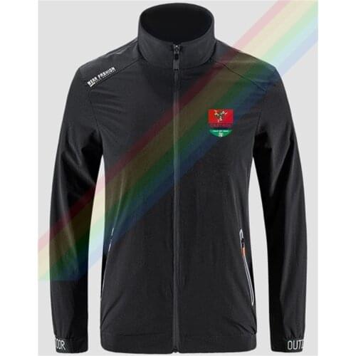 Castrol I Am Brella Isle Of Man Breathable Jacket Mens Outdoor Zippered Comfortable Light Soft Fashion Casual Front Printing