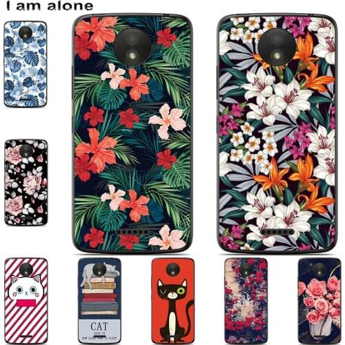 I am alone Phone Case For Motorola Moto C C Plus Moto E Moto M Bag Fashion Color Cute Cartoon Printed Paint Mobile