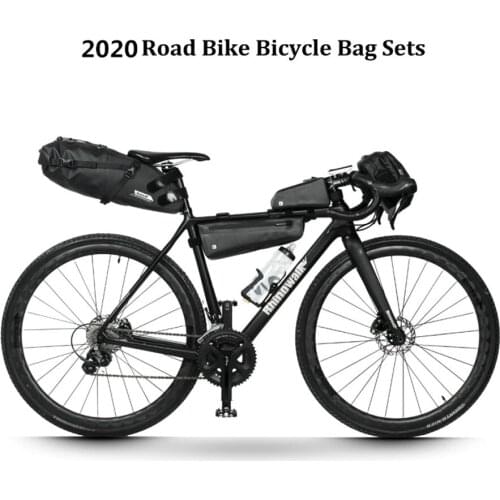 Rhinowalk 4pcs Cycling Bag Sets Waterproof Bicycle Saddle Bag Handlebar Frame Tube Bag MTB Road Bike Long Distance Big Capacity