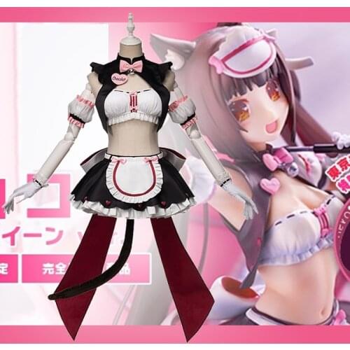 Game NEKOPARA Cosplay Costumes Chocola vanilla Cosplay Costume maid outfit Clothes Suits Women Dresses apron Race Queen Sexy