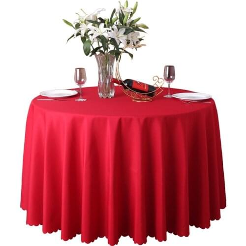 Polyester Nordic Round Tablecloth For Wedding Decoration Banquet Home Solid Color Cover Washable Table Cloth For Tea Table Nappe