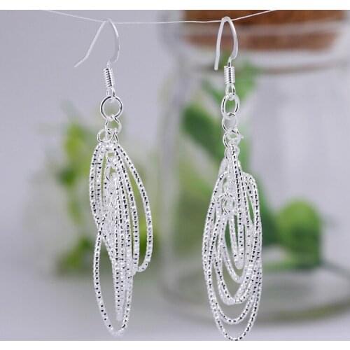 Fashion Elegant Style Circles Shaped Plated Woman Earrings Charming Jewelery