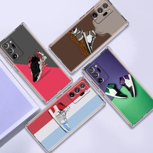 Sneakers Shoe Fashion Case for Samsung Note 20 Ultra 10 Plus 5G 8 9 Transparent Cover M51 M31 M30 Soft Silicone Couqe Caso Capa