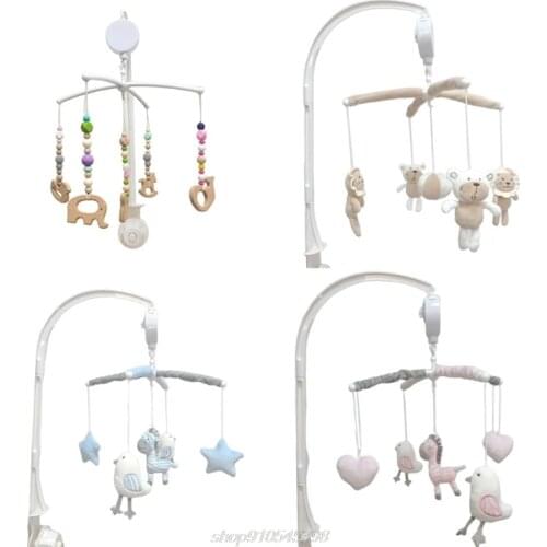 Baby Crib Musical Mobile Rattle Plush Pendant Bed Bell Wind Chimes Toy Kids Room Hanging Decoration M16 21 Dropshipping
