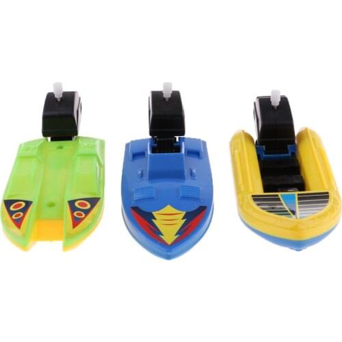 A Pair of Colokwork Water speed boat Bath Toy Kids Educational Toys for Summer Aquatic Game
