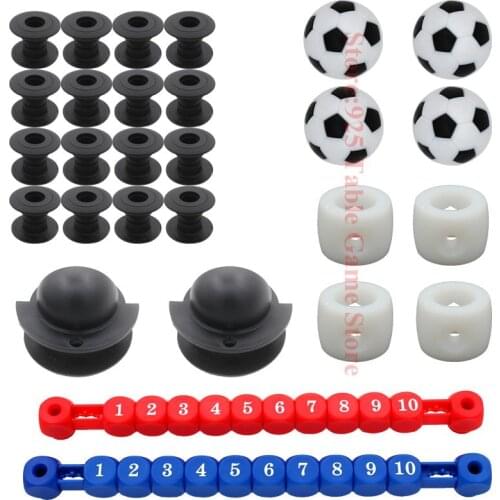 Foosball Soccer table Parts 5/8" rod 16 pcs bushes+2 pcs entry cups+2/pcs scores+4 pcs Foosball ball (36 mm)+4 pcs stop rings