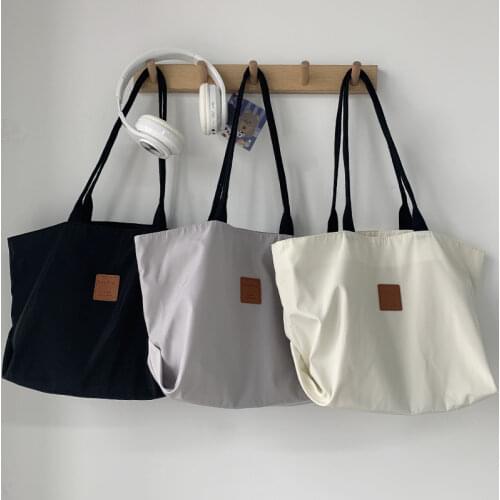 Nylon Waterproof Women Canvas Handbags Fashion Design Ladies Shoulder Shopping Bags Large Capacity College Students Casual Tote