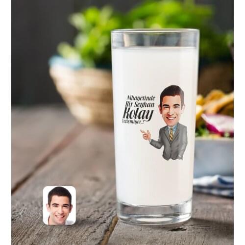 Personalized Men 'S Easy Grow Caricature Of Raki Bardağı-2