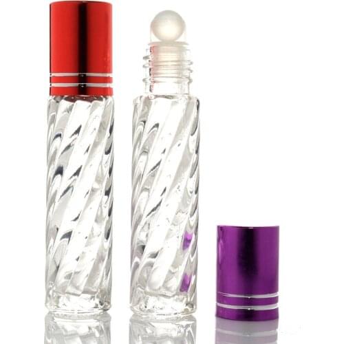 Essential Oil Refillable Bottle Empty Perfume Vial Glass Cosmetic Container Lipgloss Vial Transparent Small 4 ML Roll On Bottle