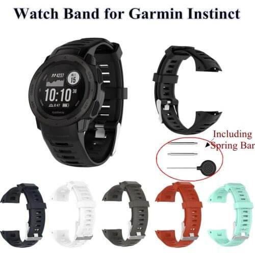 Outdoor Silicone Watch Band for Garmin Instinct Smart Watch Rubber Replacement Wristband for Garmin Instinct Watchband Belt