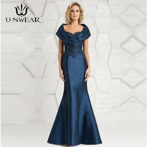 Vintage Mermaid Mother of The Bride Dresses Lace Applique Beading Cap Sleeve Mother Dresses for Wedding Vestido Mae Da Noiva